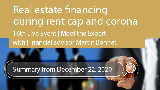 Rent cap and Corona crisis - What are the implications for residential real estate financing?