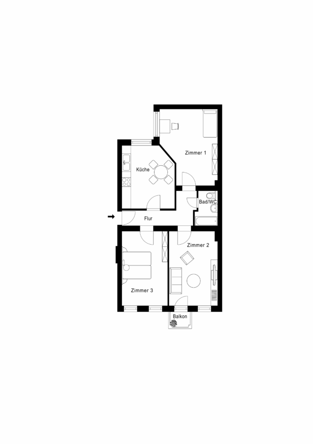 Rented flat in best Prenzlauer Berg location - Floor plan