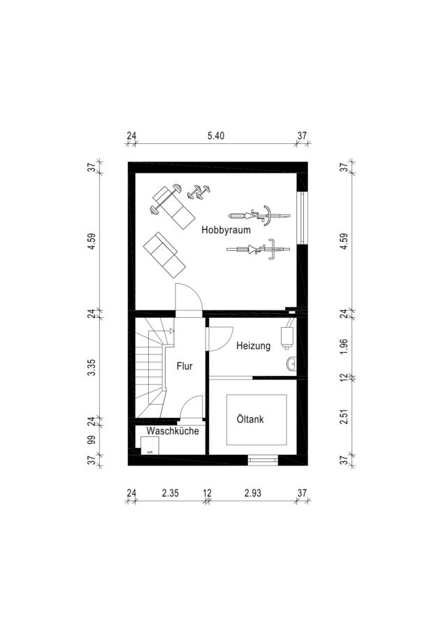 Renovated semi-detached house in a prime location in Frohnau - Floor plan