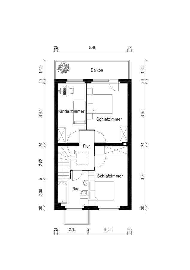 Renovated semi-detached house in a prime location in Frohnau - Floor plan