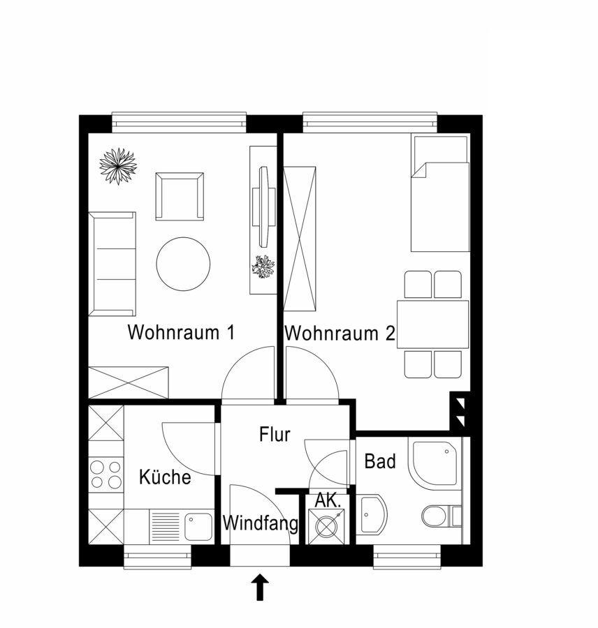 Spacious flat in the heart of Neukölln - Richardkiez - Floor plan