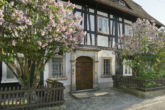 Pension, café or letting in a historic half-timbered house - House entrance