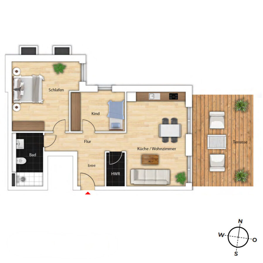 Living in a future home in the popular district of Berlin-Zehlendorf - Floor plan