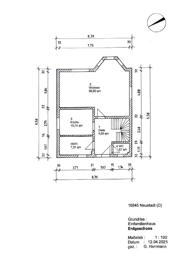 Idyllic detached house with pool in Neustadt - Dosse - Floor plan