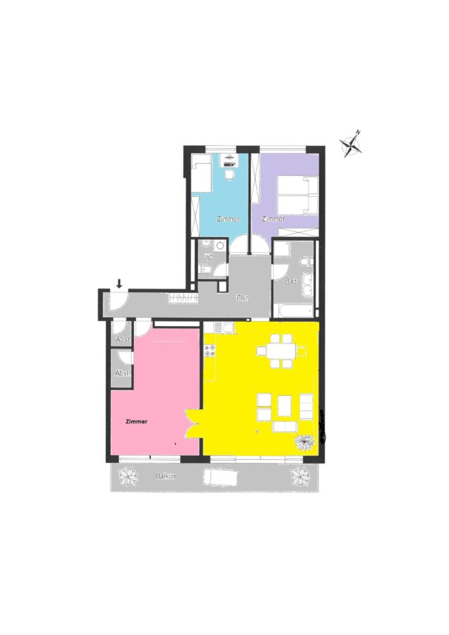 Very spacious new apartment - Berlin Mitte near the Gendarmenmarkt - possible floor plan