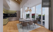 Commission-free for the buyer: Unique penthouse in Schönholzer Heide in Berlin Pankow - Dining area